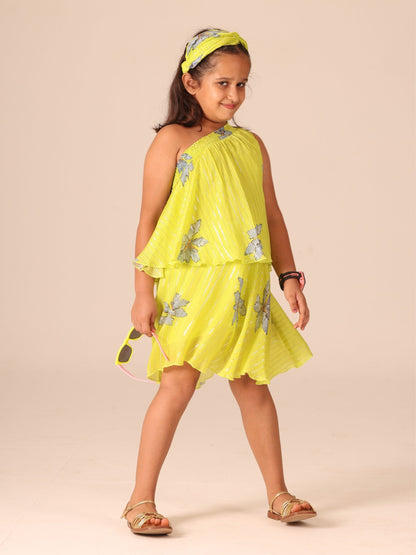 Mini Me Iris One Shoulder Mini